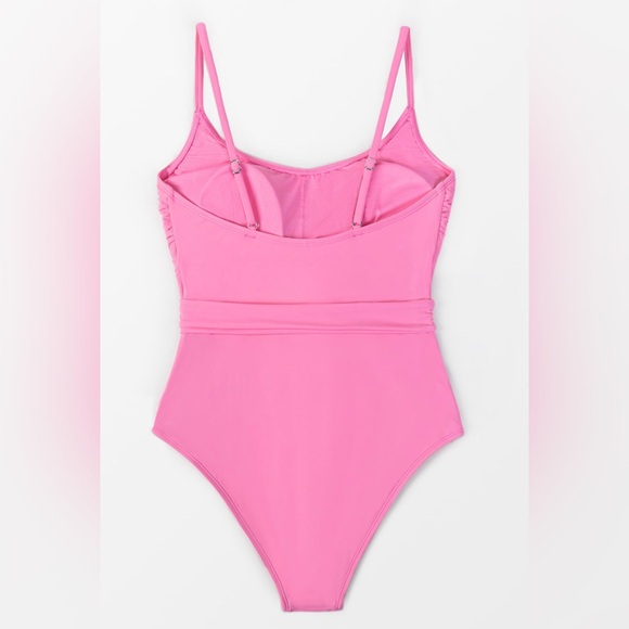 CUPSHE Salmon Pink Tie Waist One Piece - Picture 4 of 13